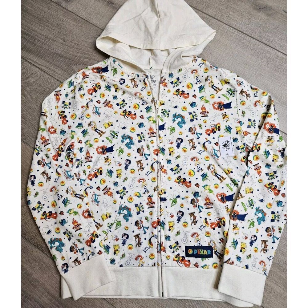 NWT Disney Kids World Of Pixa Zip Up Hoodie Pixarfest Size XL Unisex Kids‎
